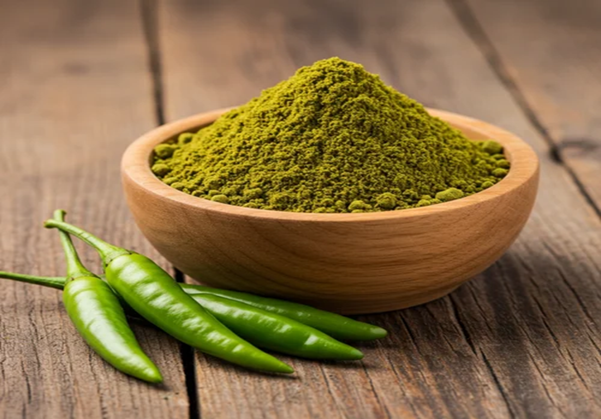 Dehydrated green chilli